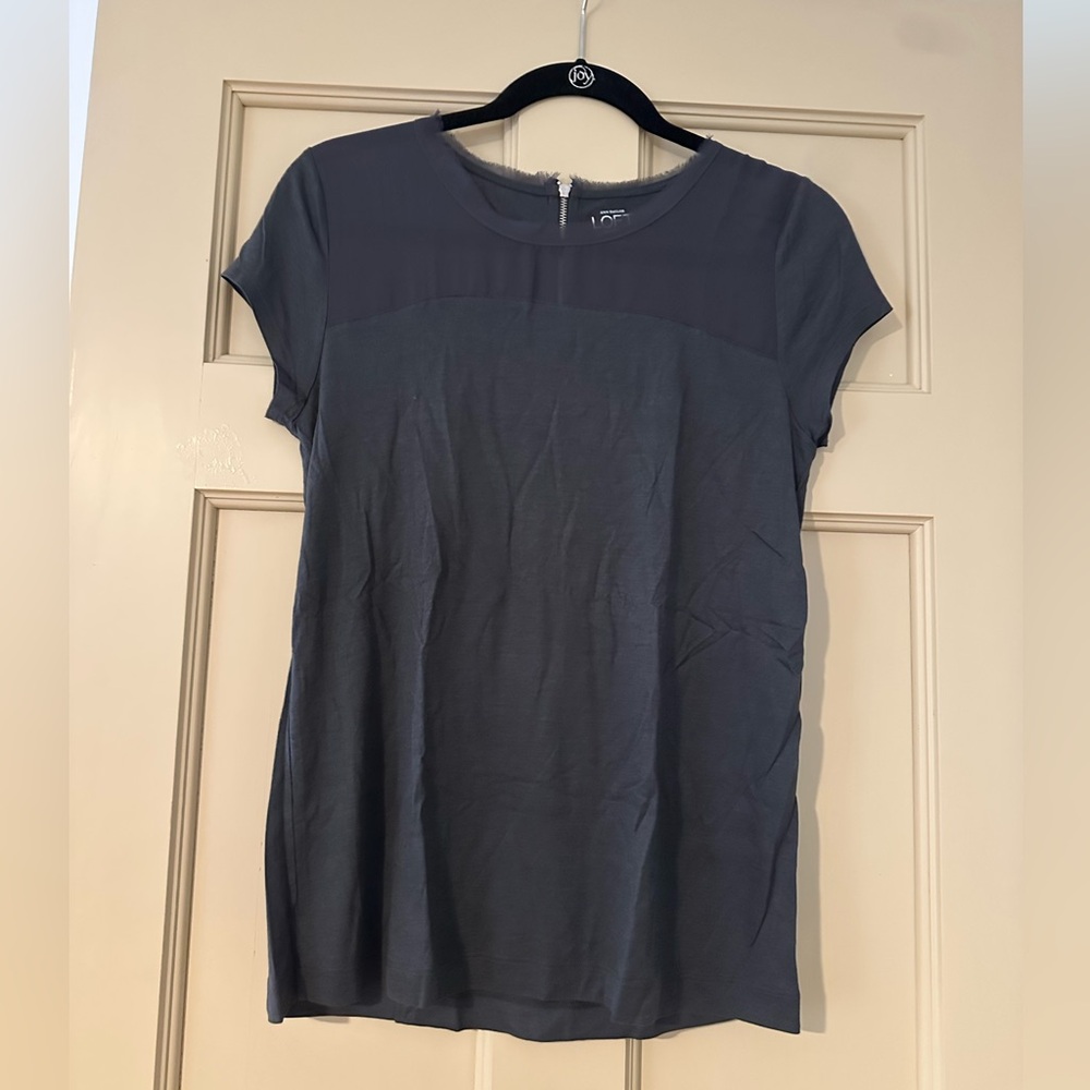 LOFT Charcoal Short Sleeve Tee